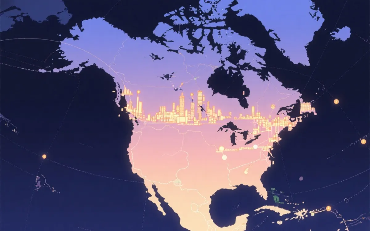 2026世界杯北美举办地点示意：三国城市分布的大陆版图